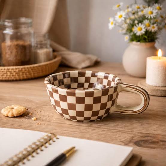 Checkerboard Diner Mug