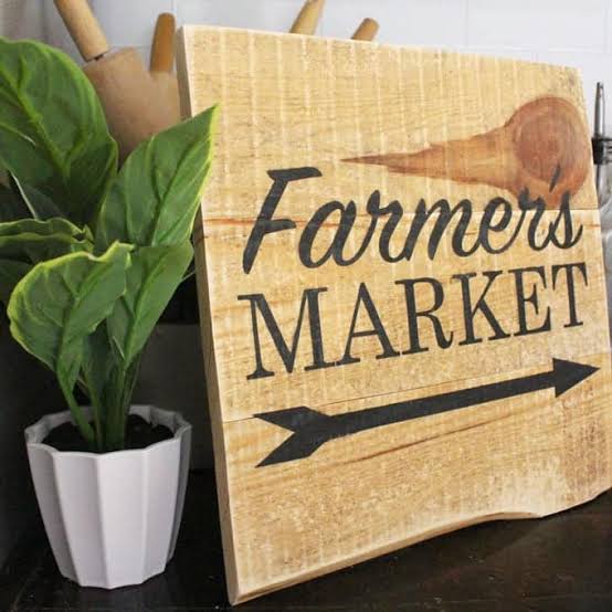 Hand Painted Market Sign
